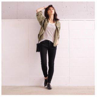 トゥデイフル(TODAYFUL)のTODAYFUL Mason's Denim ブラックスキニーパンツ 25インチ(スキニーパンツ)