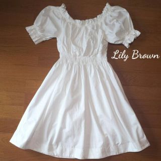 リリーブラウン(Lily Brown)のLily Brown＊シャーリングワンピ(ミニワンピース)