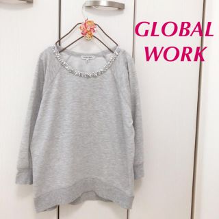 グローバルワーク(GLOBAL WORK)のグローバルワーク ビジュー キラキラ トレーナー(トレーナー/スウェット)