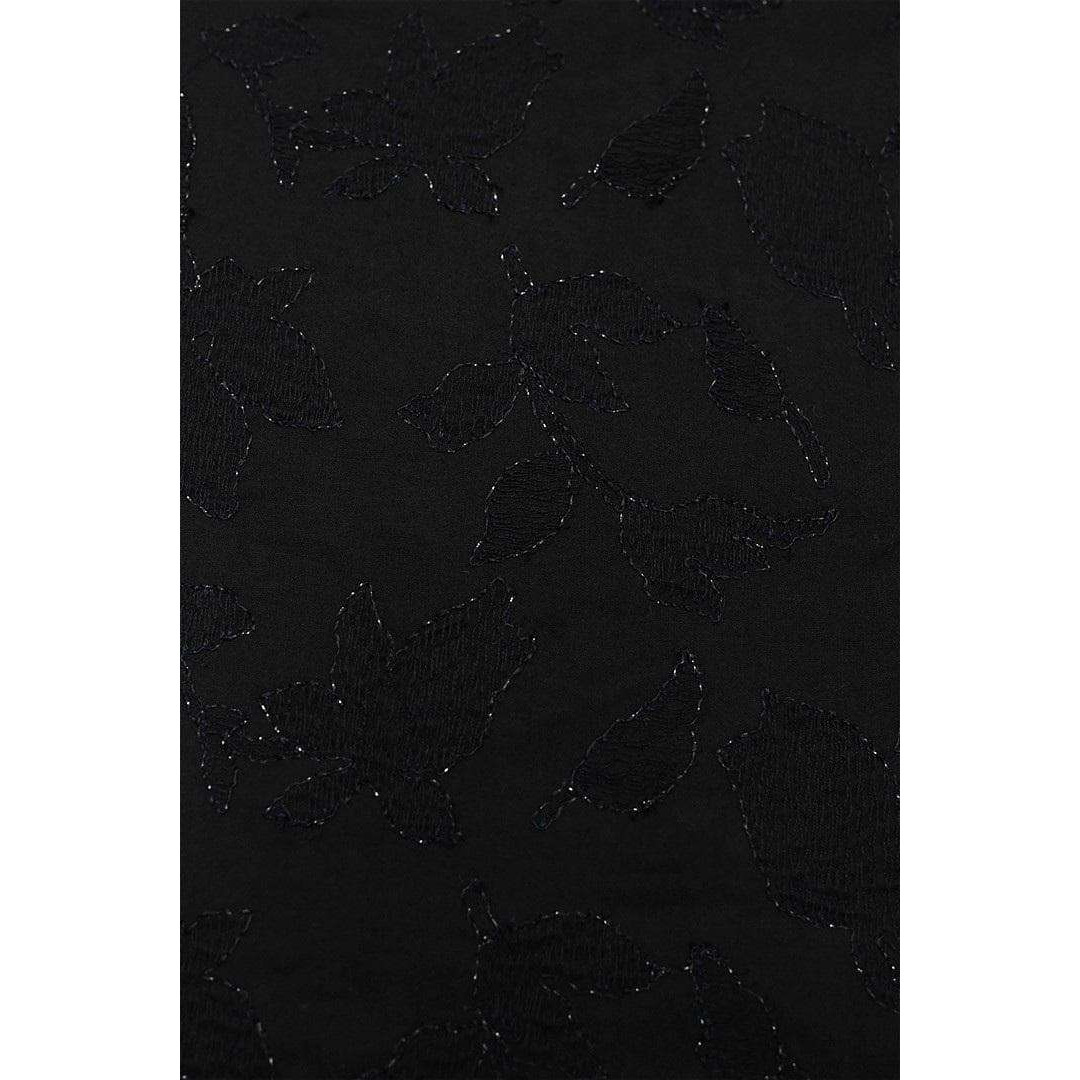 TOMORROWLAND(トゥモローランド)のW173/TOMORROWLAND ノースリーブブラウス 黒染め 花柄 36 黒 レディースのトップス(シャツ/ブラウス(半袖/袖なし))の商品写真