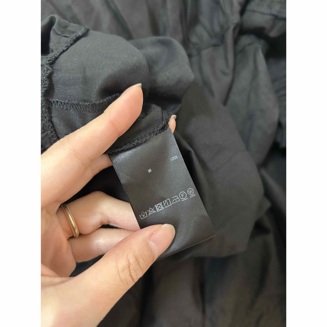 PINK HOUSE - ピンクハウス 2024 二枚仕立て ワンピース ロゴ 刺繍 黒