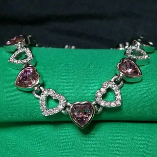 スワロフスキー(SWAROVSKI)の●猫らぶ様専用です●スワロフスキー★ハートブレスレット★(ブレスレット/バングル)