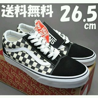 ヴァンズ(VANS)の♥26.5cm♥VANS バンズ オールドスクール チェック 白黒 USA企画(スニーカー)