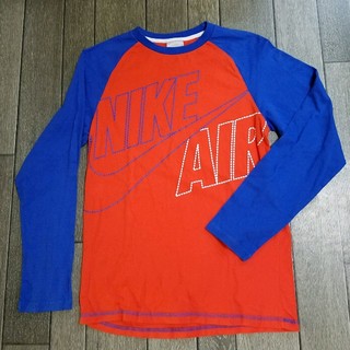 ナイキ(NIKE)のNIKE AIR ラグラン Tシャツ 青 オレンジ ツートン(Tシャツ/カットソー(七分/長袖))