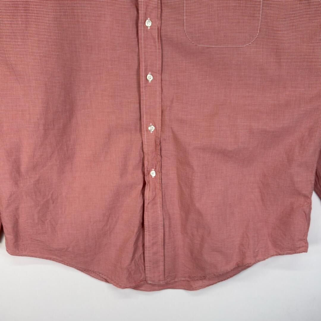 Brooks Brothers(ブルックスブラザーズ)の古着 80's/80年代 ヴィンテージ ブルックスブラザーズ Brooks Brothers 長袖シャツ Makers USA製 胸ポケ L  レッド系 チェック メンズ メンズのトップス(シャツ)の商品写真