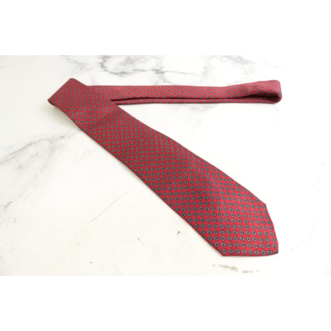 POLO RALPH LAUREN(ポロラルフローレン)のポロラルフローレン ブランドネクタイ 総柄 ペイズリー 小紋柄 シルク アメリカ製 PO メンズ レッド POLO RALPH LAUREN メンズのファッション小物(ネクタイ)の商品写真