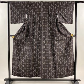 【美品】 紬 身丈155cm 裄丈63cm 正絹 秀品 【中古】