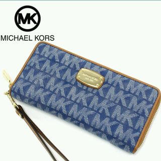 マイケルコース(Michael Kors)の■　デニム マイケルコース 長財布 レディース   (財布)