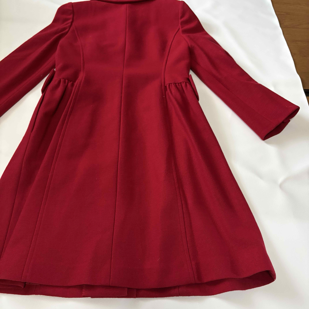 M'S GRACY(エムズグレイシー)のエムズグレイシー リボンコート　赤　レッド　リボン　コート　サイズ40（Ｌ相当） レディースのジャケット/アウター(ロングコート)の商品写真