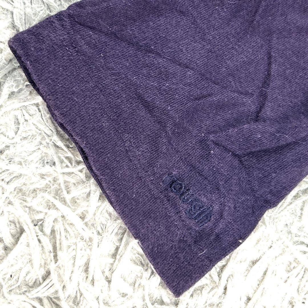 rough natural charm メガネ刺繍ビーズ付きTラベンダーF レディースのトップス(Tシャツ(長袖/七分))の商品写真