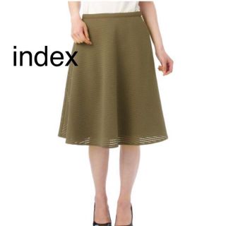 インデックス(INDEX)の新品 index フレアースカート  M(ひざ丈スカート)