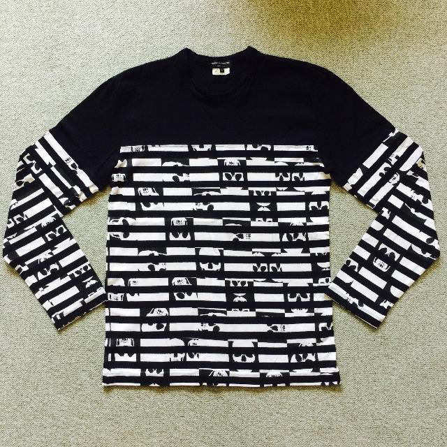 COMME des GARCONS HOMME PLUS(コムデギャルソンオムプリュス)のコムデギャルソンオムプリュス 長袖Tシャツ スカル ボーダー PLUS プリュス メンズのトップス(Tシャツ/カットソー(七分/長袖))の商品写真