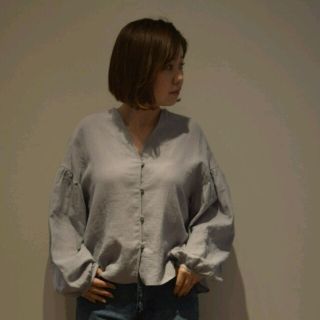 グリード(GREED)のNINI様専用 AIR DOUBLE CROSS BLOUSE グレー(シャツ/ブラウス(長袖/七分))