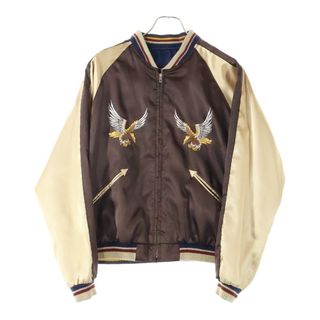 東洋エンタープライズ - 東洋エンタープライズ トウヨウエンタープライズ MUTANT ミュータント リバーシブル 鷲 日本地図 宇宙人 刺繍 スカジャン ジャケット ブラウン/ネイビー TT11145