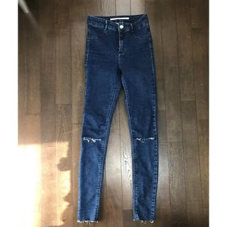 ザラ(ZARA)のZARA ザラ ストレッチ デニム クラッシュ スキニー インディゴ(スキニーパンツ)