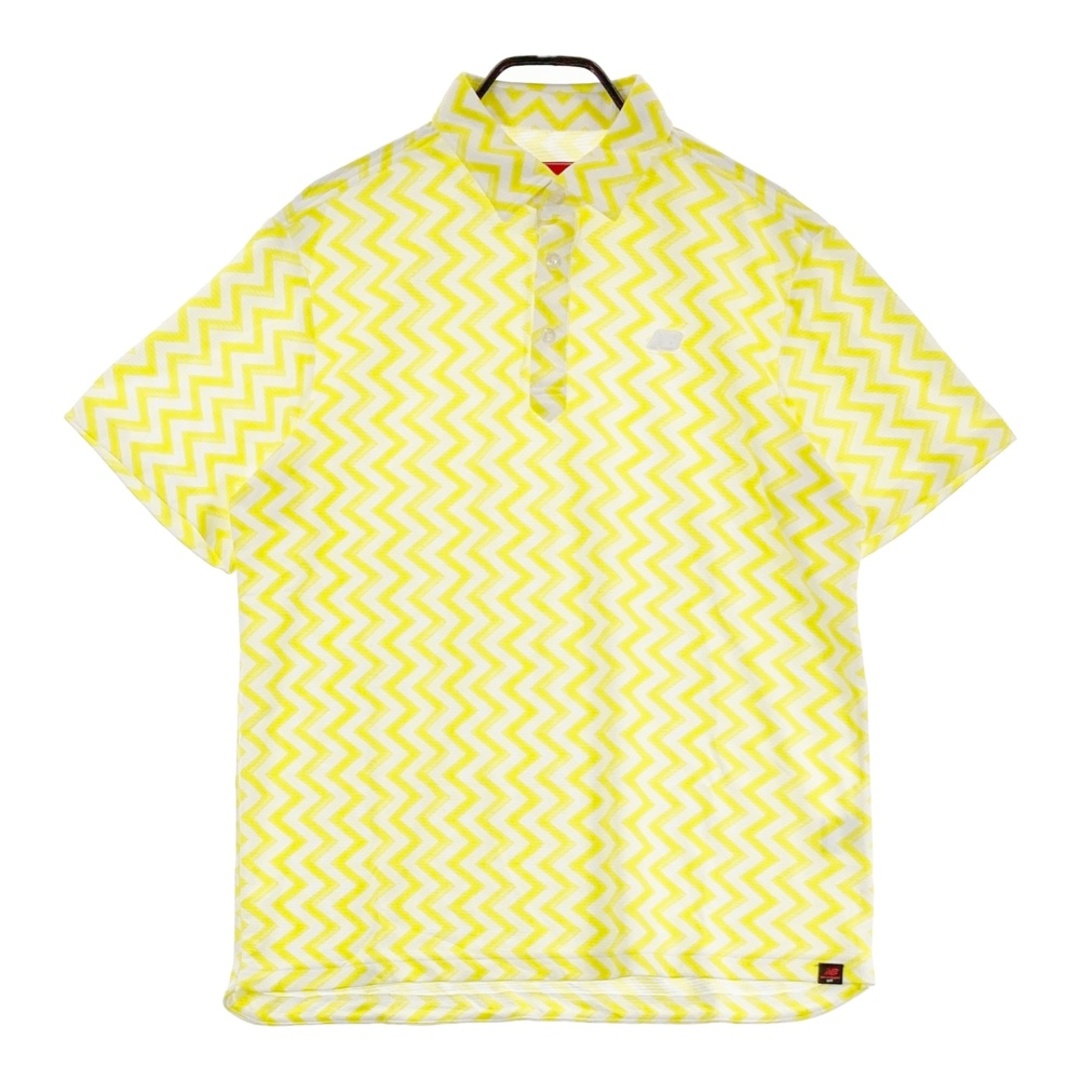 サイズ：6 NEW BALANCE GOLF ニューバランス  半袖ポロシャツ 総柄 イエロー系 [240101565100] ゴルフウェア メンズ ストスト スポーツ/アウトドアのゴルフ(ウエア)の商品写真