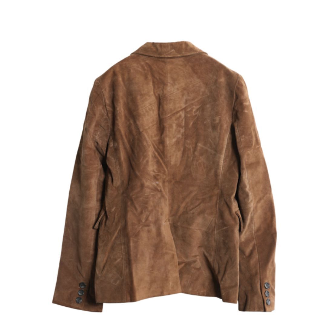 Banana Republic(バナナリパブリック)の00s バナナリパブリック 本革 スウェード レザー テーラード ジャケット レディース S 程/ オールド 革ジャン ブレザー ブルゾン きれいめ レディースのジャケット/アウター(テーラードジャケット)の商品写真