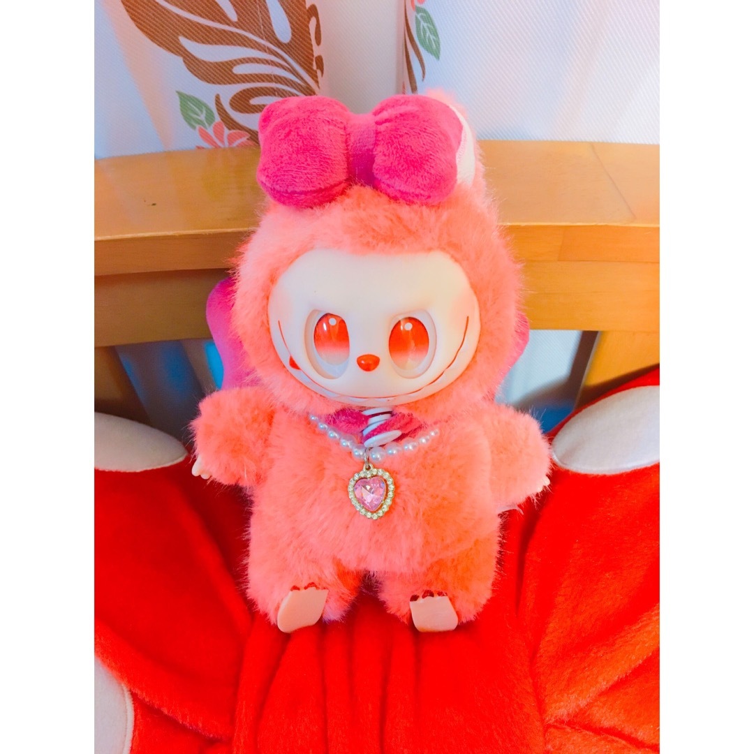 ラブブ❤︎ぬいぐるみ&ネックレス&リボン2つセット レディースのファッション小物(キーホルダー)の商品写真