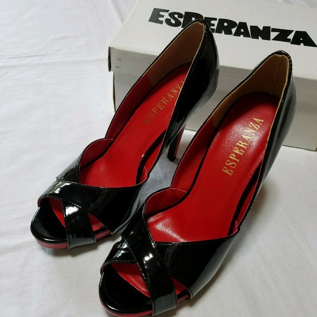 ESPERANZA(エスペランサ)の新品*エスペランサESPERANZA　オープントゥパンプス22cm レディースの靴/シューズ(ハイヒール/パンプス)の商品写真