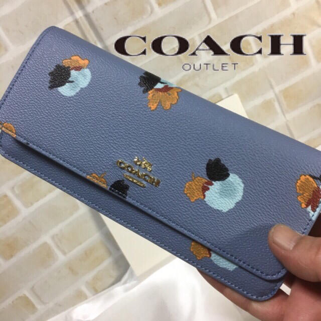 COACH(コーチ)のプレゼントにも❤️新品コーチ ソフトフラップエンブローブ スリム長財布 レディースのファッション小物(財布)の商品写真