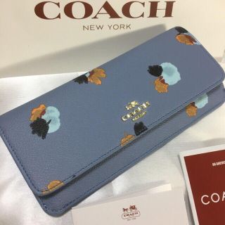 コーチ(COACH)のプレゼントにも❤️新品コーチ ソフトフラップエンブローブ スリム長財布(財布)