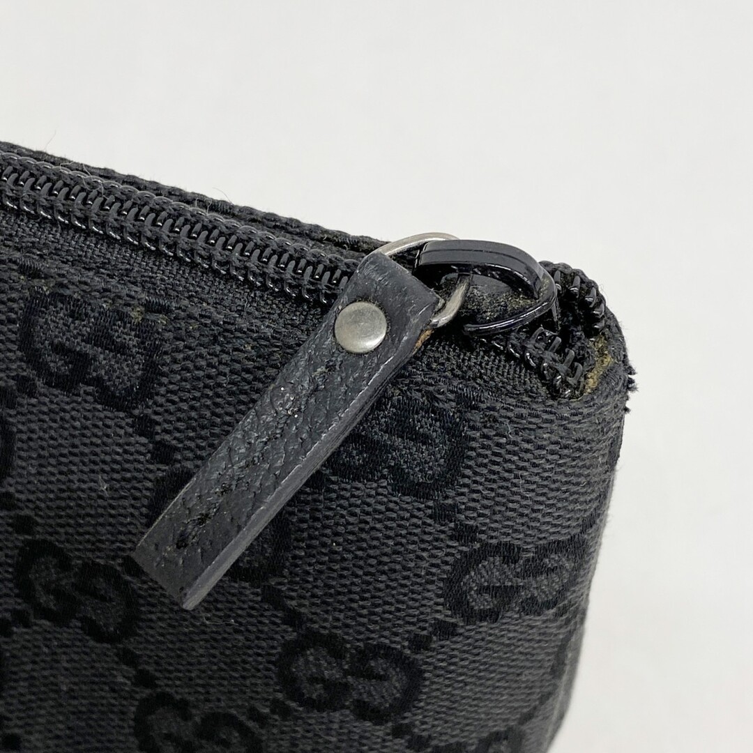 GUCCI(グッチ)の★SALE【5od3031】グッチ ポーチ GGキャンバス 115238 キャンバス ブラック シルバー金具【中古】レディース レディースのファッション小物(ポーチ)の商品写真