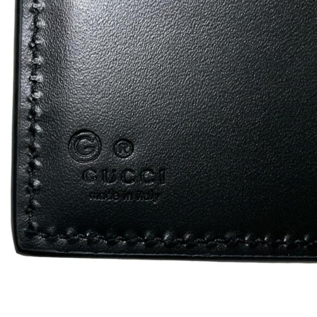 GUCCI(グッチ)のGUCCI(グッチ) 2つ折り財布 シマライン 779841 黒 レザー レディースのファッション小物(財布)の商品写真