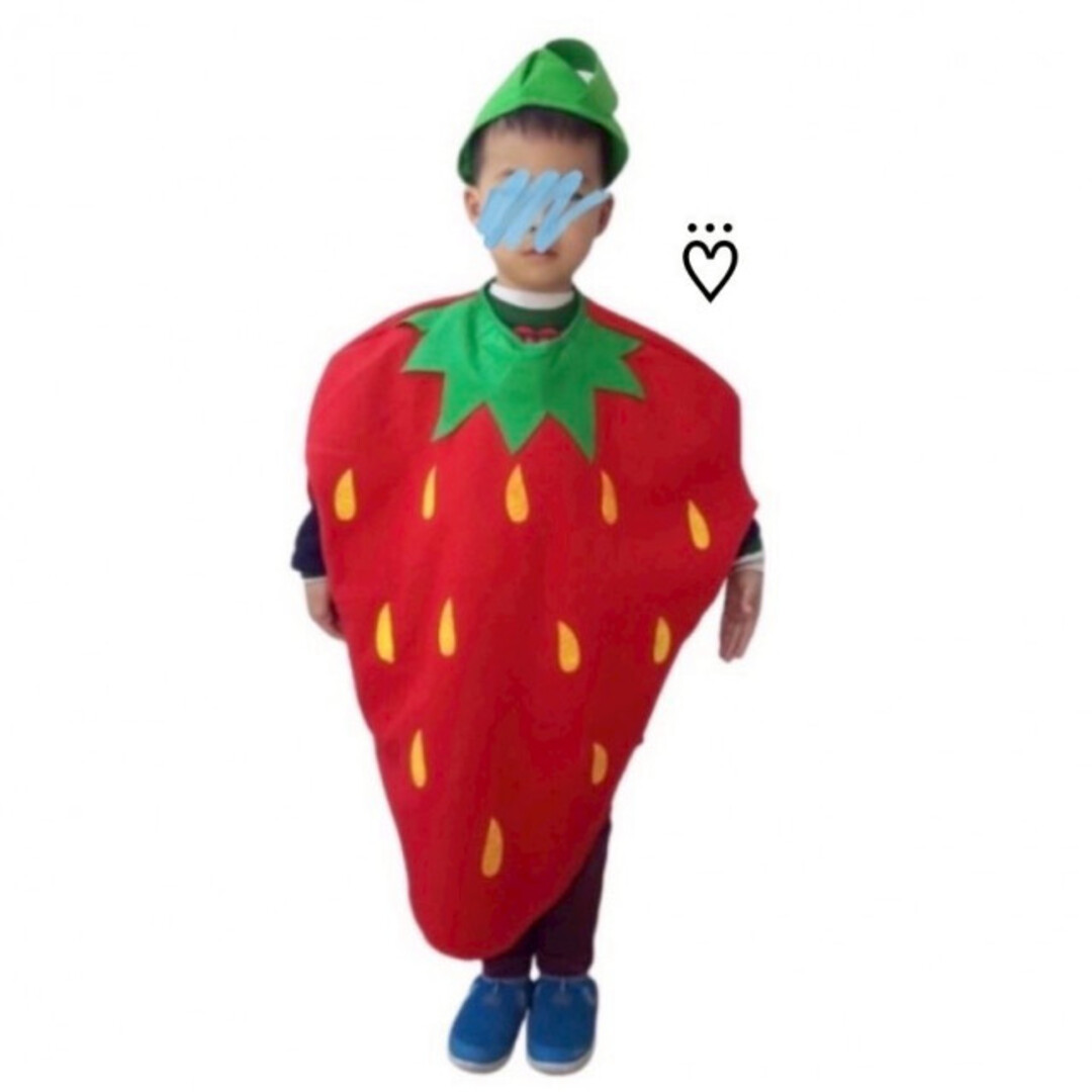 大人気❣️キッズ いちごコスプレ ワンピース 仮装 衣装 果物 ストロベリー キッズ/ベビー/マタニティのキッズ服女の子用(90cm~)(その他)の商品写真
