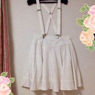 ヘザー(heather)のheather♡サスペンダー付スカート(ひざ丈スカート)