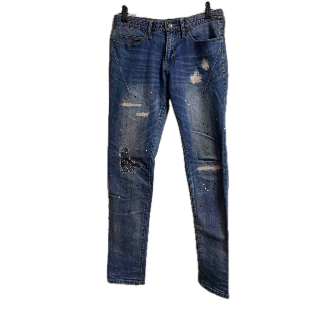 NUMBER（N）INE DENIM(ナンバーナインデニム)のナンバーナインDENIM×ラブレス×ギルドプライム ペンキ加工ダメージデニム メンズのパンツ(デニム/ジーンズ)の商品写真