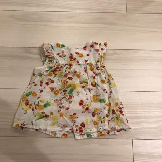 ザラキッズ(ZARA KIDS)のzarababy フルーツ柄トップス 80センチ(シャツ/カットソー)