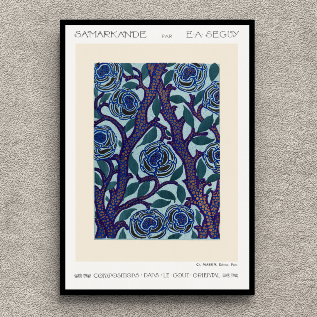 05. E.A.セギー　ボタニカル　ヴィンテージフラワー　エレガント　ポスター インテリア/住まい/日用品のインテリア小物(その他)の商品写真