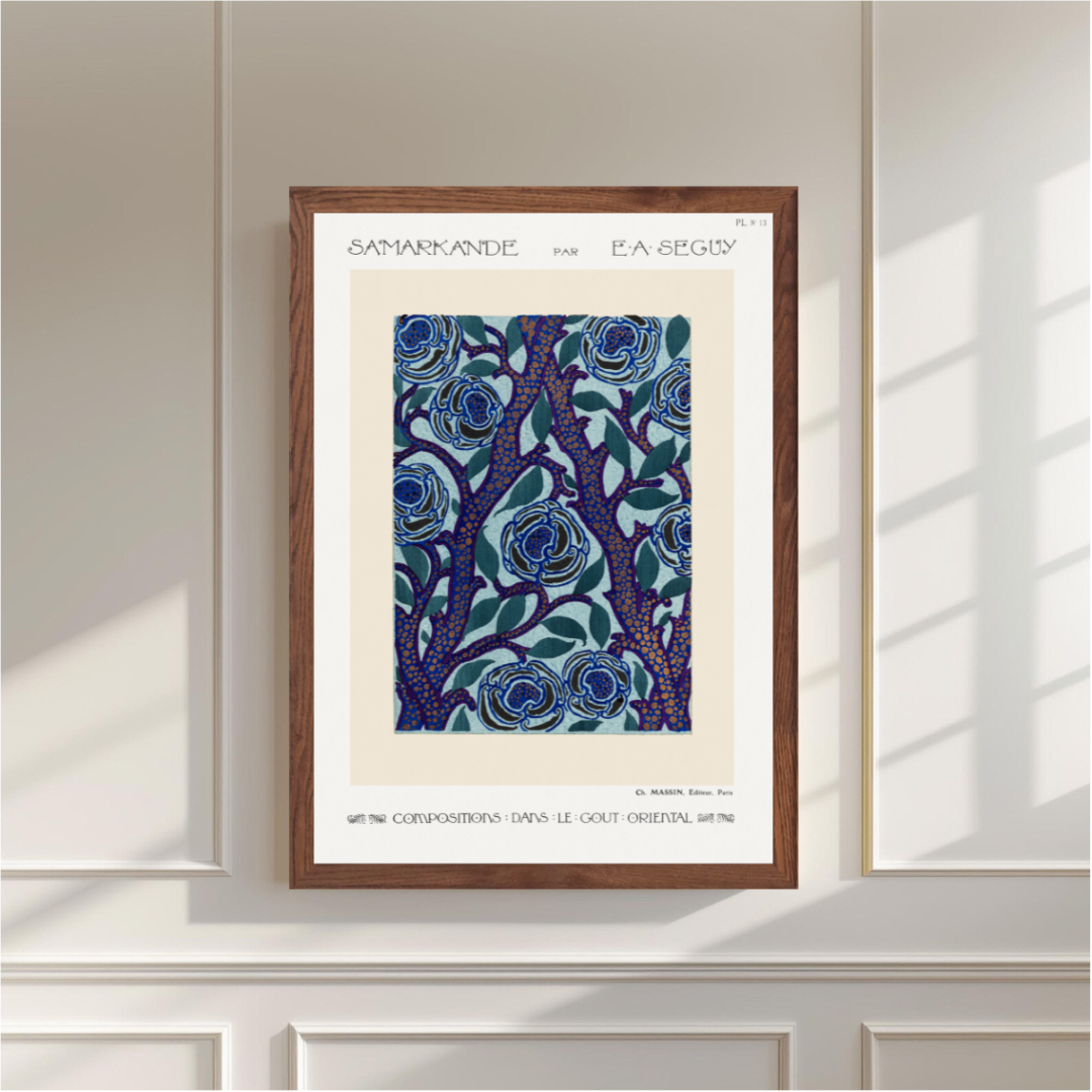 05. E.A.セギー　ボタニカル　ヴィンテージフラワー　エレガント　ポスター インテリア/住まい/日用品のインテリア小物(その他)の商品写真