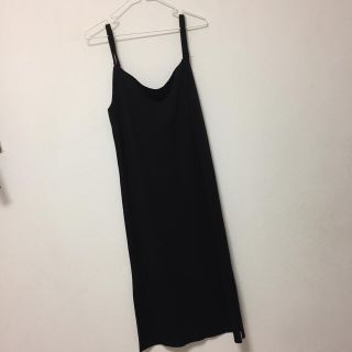 エイチアンドエム(H&M)の黒 キャミワンピース(ロングワンピース/マキシワンピース)