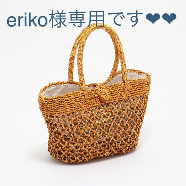 ROSE BUD(ローズバッド)のeriko様専用です❤︎   YELLOW MID かごトートバッグ   レディースのバッグ(かごバッグ/ストローバッグ)の商品写真