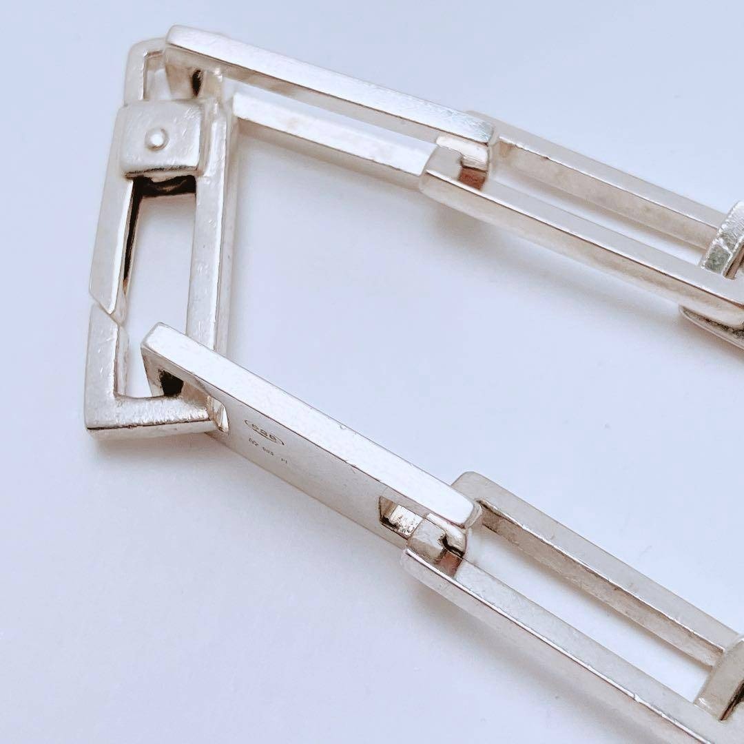 GUCCI - グッチ GUCCI 925 スクエアリンク ブレスレット シルバー