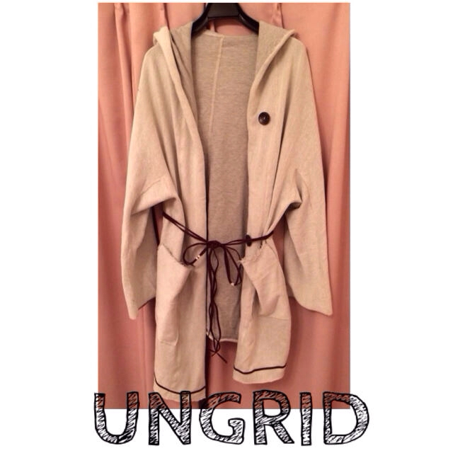 Ungrid(アングリッド)のUNGRID＊スエット素材カーディガン レディースのトップス(カーディガン)の商品写真