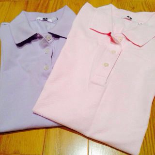 ユニクロ(UNIQLO)のユニクロ♡ポロシャツ2枚組♡ピンク、紫(ポロシャツ)