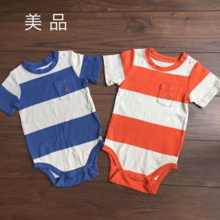 ベビーギャップ(babyGAP)の【美品】babyGap ロンパース 90㎝ 2枚セット 記録付送料込(Tシャツ/カットソー)