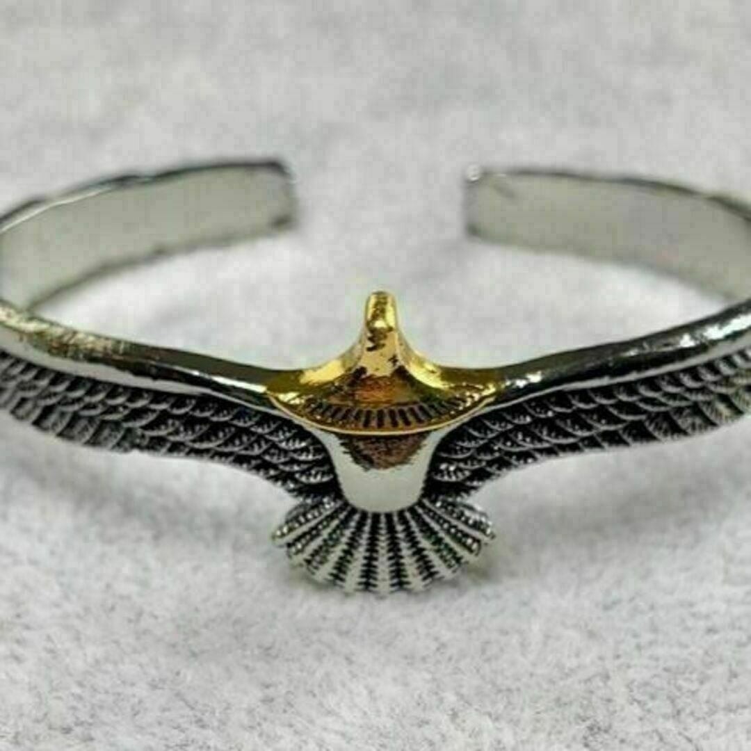 789 シルバー ブレスレット 鷲 イーグル バングル インディアン ストリート メンズのアクセサリー(ブレスレット)の商品写真