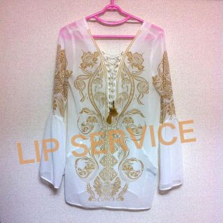 リップサービス(LIP SERVICE)のLIP SERVICE シフォントップス(カットソー(長袖/七分))