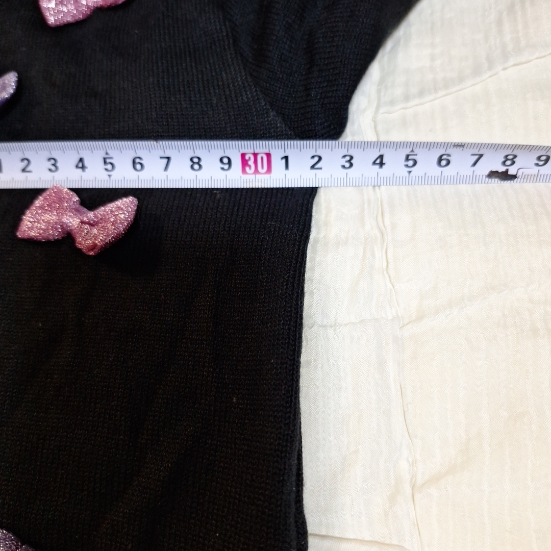 mezzo piano(メゾピアノ)のmezzo pianoヴィンテージリボン可愛いカーディガン　ナルミヤ キッズ/ベビー/マタニティのキッズ服女の子用(90cm~)(カーディガン)の商品写真