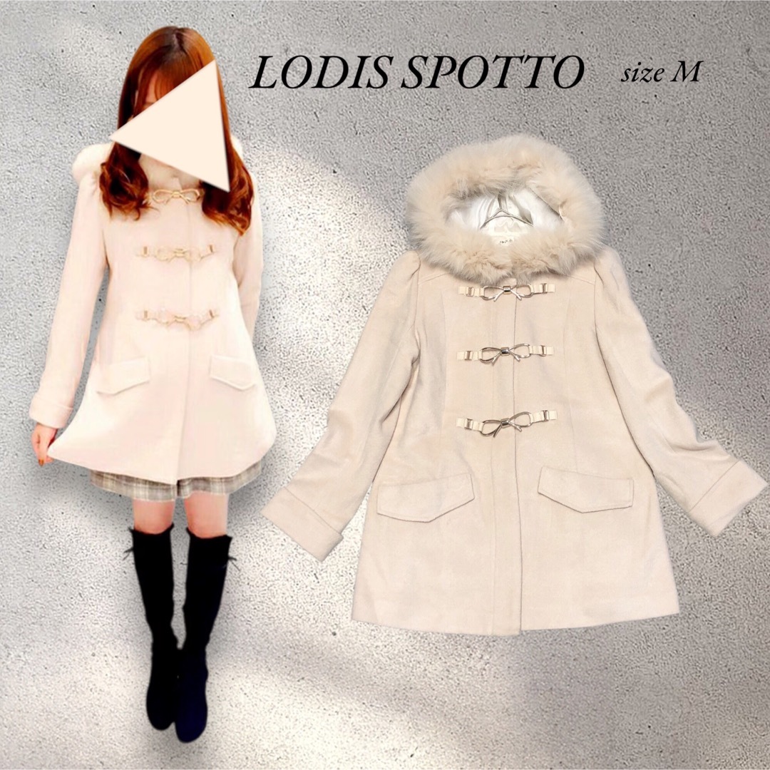 LODISPOTTO(ロディスポット)の【美品】ロディスポット リボン ダッフル フォックスファー コート 地雷系 姫系 レディースのジャケット/アウター(ダッフルコート)の商品写真