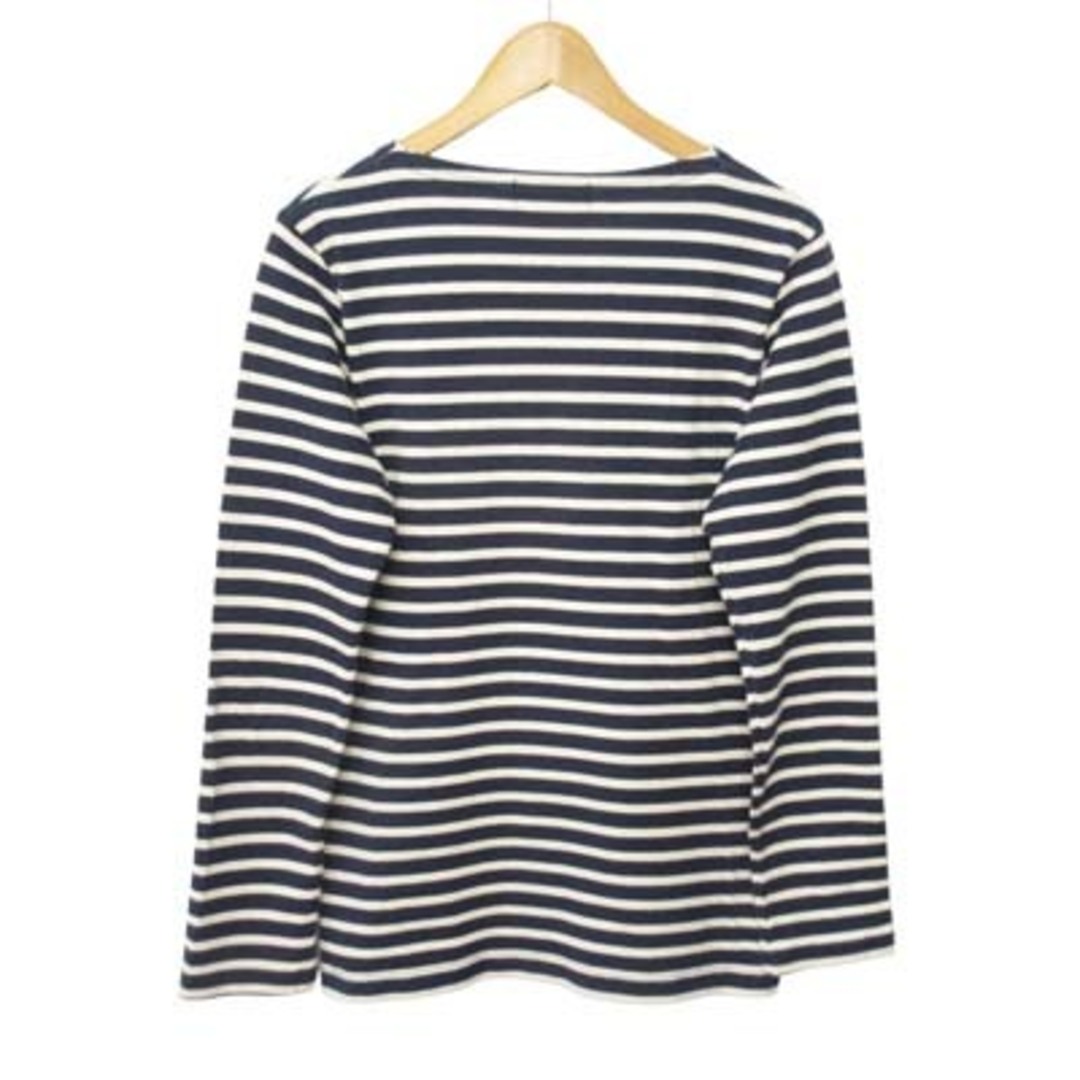 nano・universe(ナノユニバース)のナノユニバース バスクシャツ カットソー ボーダー M 紺 アイボリー レディースのトップス(カットソー(長袖/七分))の商品写真