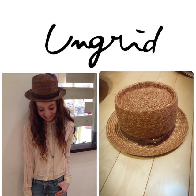 Ungrid(アングリッド)のungridカンカンHAT レディースの帽子(麦わら帽子/ストローハット)の商品写真