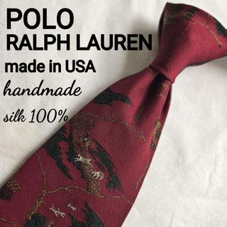 POLO RALPH LAUREN - 美品 Polo Ralph Lauren シルク レッド 美しいネクタイ