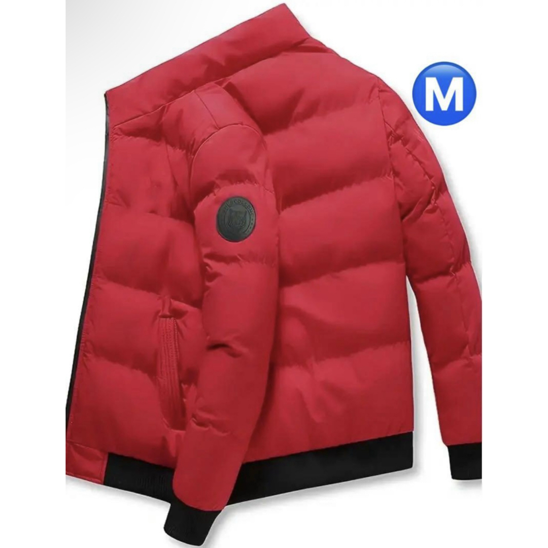【新品未使用】ゴルフウェア ダウンジャケット メンズ 赤 Mサイズ 防寒 防風 スポーツ/アウトドアのゴルフ(ウエア)の商品写真