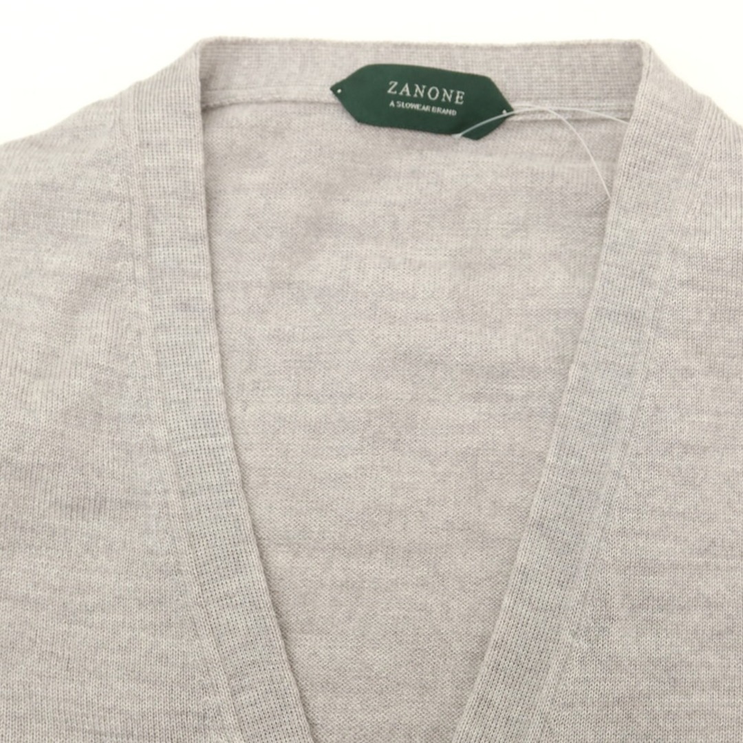 ZANONE(ザノーネ)の【中古】ザノーネ ZANONE ハイゲージ ウール カーディガン ライトグレー【サイズ44】【メンズ】 メンズのトップス(カーディガン)の商品写真
