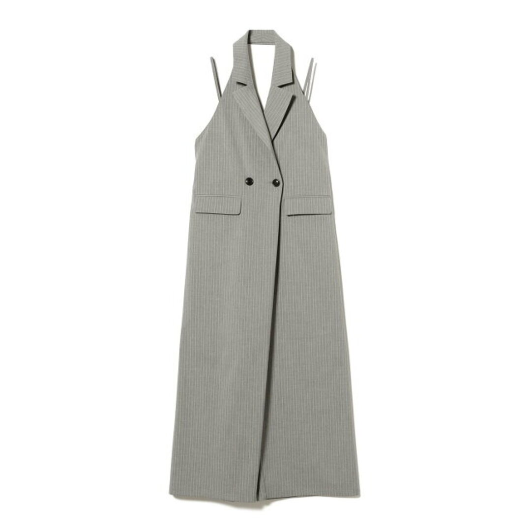 Ray BEAMS(レイビームス)の【GREY STRIPE】【0】テーラードカラー ホルターネック サロペット レディースのパンツ(サロペット/オーバーオール)の商品写真