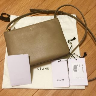 セリーヌ(celine)の17年春夏新作 正規品 セリーヌ トリオ トープ カーフスキン 日本未入荷(ショルダーバッグ)